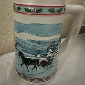 Miller High Life Limited Es Holidat Beer Stein Collectible  Christmas Vintage